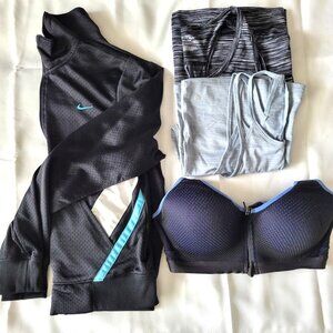 Women's Athletic Clothes LOT 4 - Victoria's Secret 34D, Nike Jacket 2 Med Tank